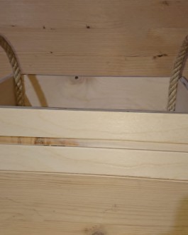 Cassetta in legno con corde 24X15X7 cm