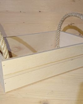Cassetta in legno con corde 24X15X7 cm