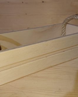 Cassetta in legno con corde 25X10X7 cm