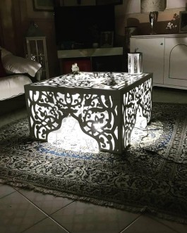 Tavolino salotto arabo traforato